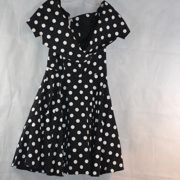 Polka Dot Dress 50's Style SZ 9/10 Le Chateau - Picture 4 of 8
